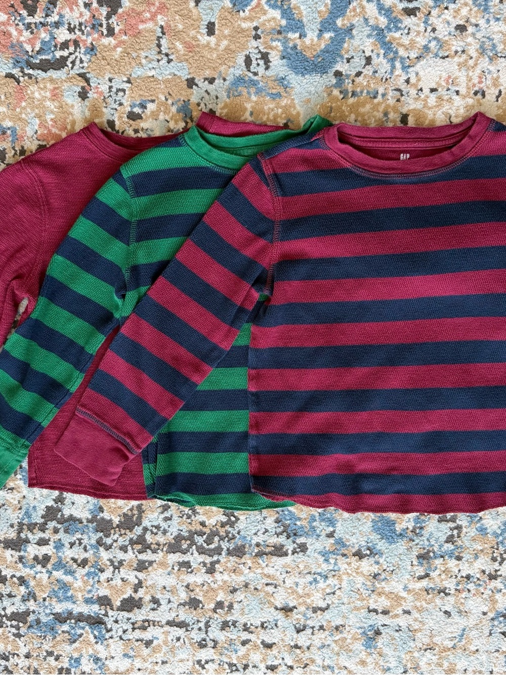 Trio of GapKids Waffle Knit Tees sz SMALL